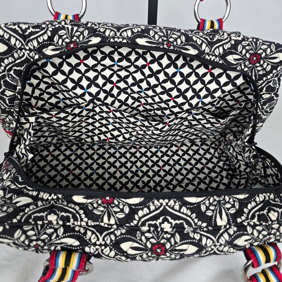 Vera Bradley Barcelona Stripe Tote Shoulder Bag Paisley Colorful - Picture 6 of 16